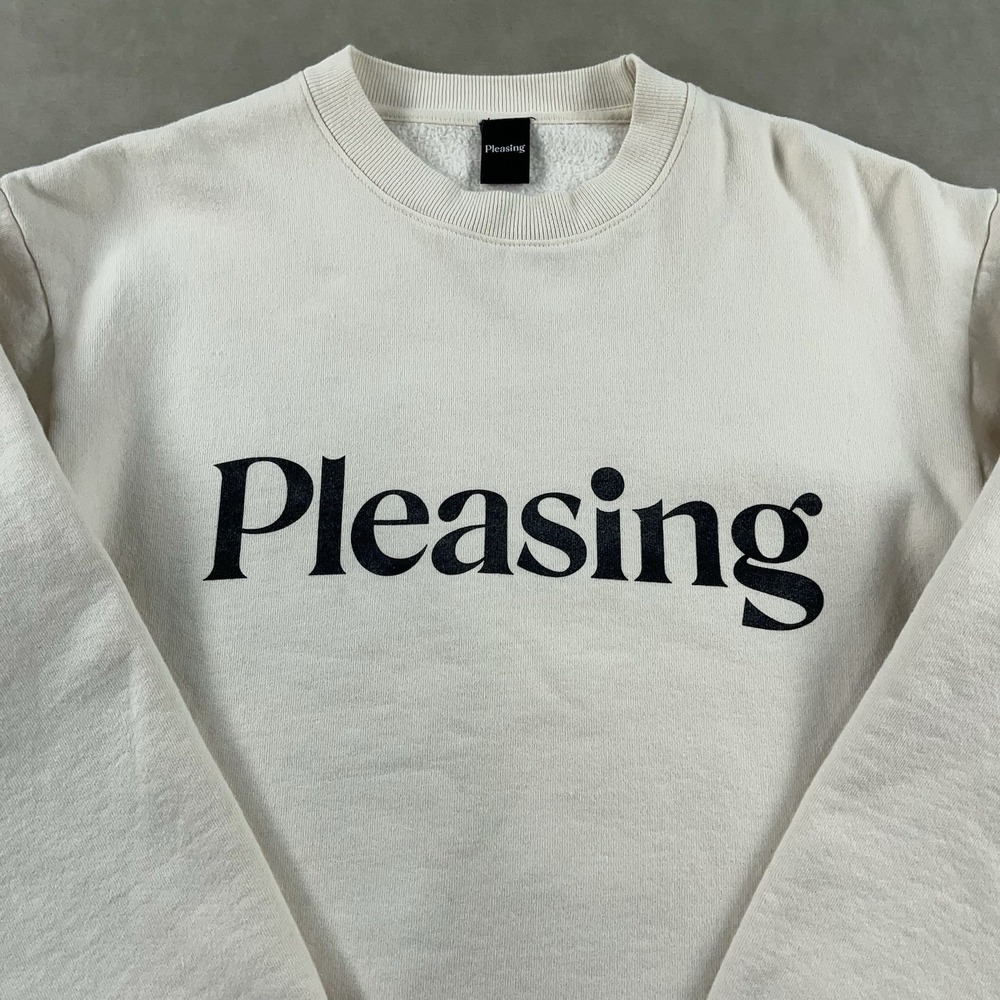 Pleasing Harry Styles Sweatshirt Adult XS‎ Beige Cotton Pullover Crewneck